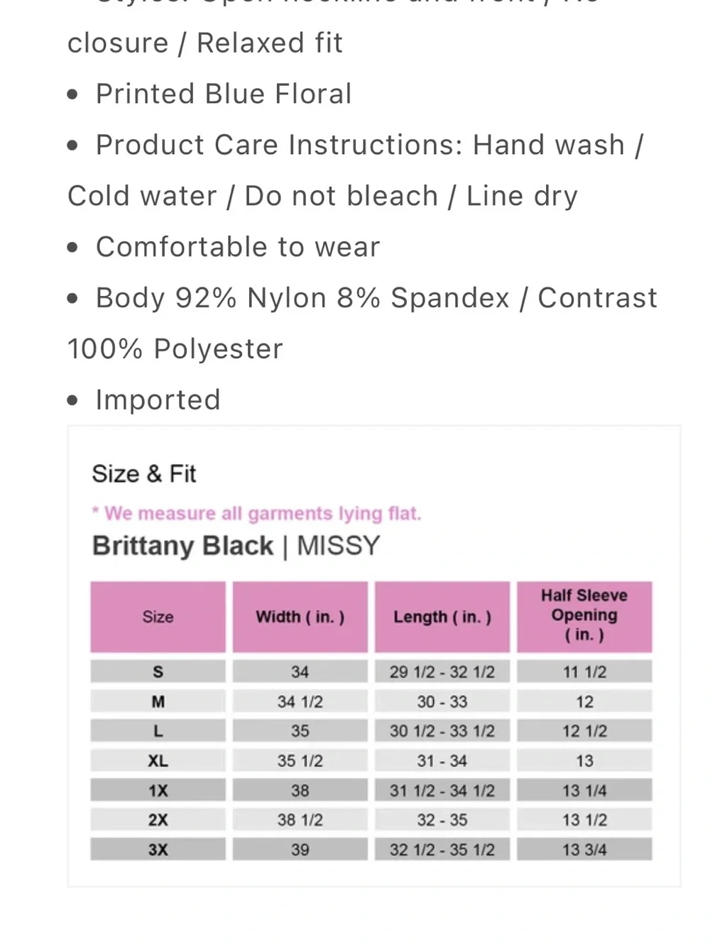 Brittany Black Kimono Large